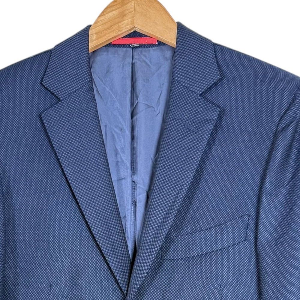 SUITSUPPLY Vitale Barberis Canonico 100% Wool Blazer Blue Men's Size 40L (Read)
